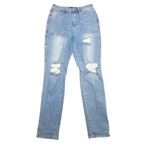 Judy Blue Womens Jeans Size 9/29 Boyfriend Fit Distressed Light Wash Denim‎